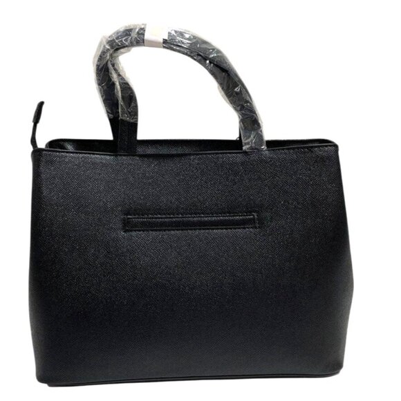London Fog 100th Anniversary Black‎ Saffiano Tote Bag  NWT & NWB - Picture 2 of 10